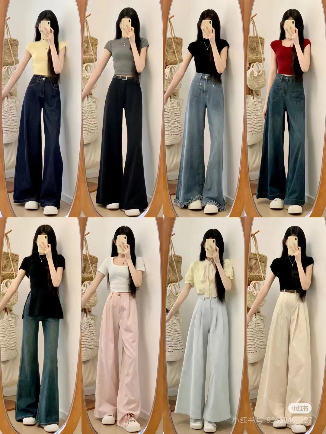 Tencel Wide-Leg Jeans for Women2025Summer Floor-Length Thin Ultra-Soft Loose Slimming Draped High-Waisted Straight Pants