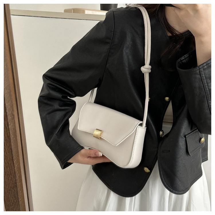 Trendy Women's Shoulder Crossbody Bag Small Square Bag2024Spring new style simple retro hand-held underarm bag
