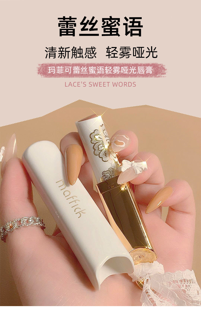 Factory direct sales MAFFICK Lace Whisper Light Mist Matte Lipstick Matte Long-lasting Non-stick Cup Lipstick