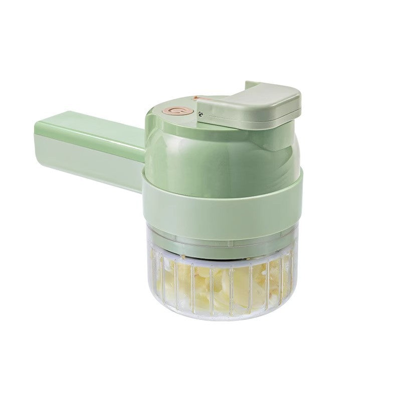 Multifunctional Vegetable Chopper for Chopping Chili Rings, Scallion, Ginger, Garlic Slices, Electric Garlic Masher