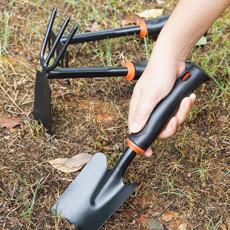 Gardening Shovel Large Flower Planting Shovel Soil Tool Household Vegetable Planting Succulent Planting Iron Shovel Iron Hoe Hoe Soil Turning Set