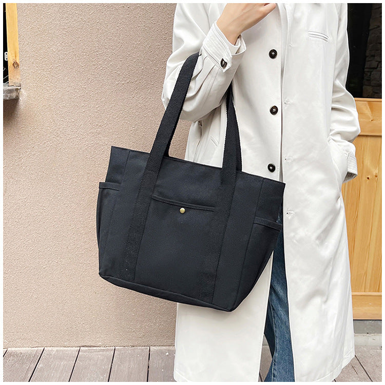 Large Capacity Tote Canvas Bag for Work and Going out Good-looking Commuter's All-Matching Art Student Book One Shoulder Bag Bag