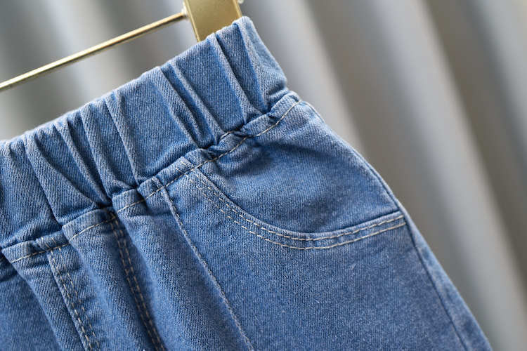 Children's Clothing Wholesale Girls' Jeans Spring and Autumn New Style Medium and Large Children's Slim Pants Baby Casual Girls' Flared Long Pants