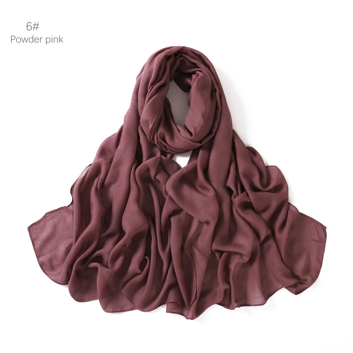 Lightweight Rayon Cotton Linen Solid Color Long Scarf Air-conditioned Room Travel Shawl Monochrome Rayon Scarf Headscarf Shawl for Women