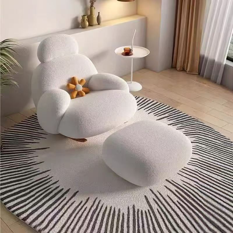 Rest Area Lazy Sofa Chair Can Be Used for Two or One Person Nordic Style ins Comfortable Rocking Chair for Living Room, Balcony, Bedroom, Home Use