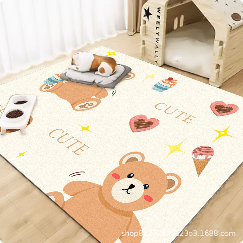 Pet wash-free floor mat waterproof and urine-proof pvc Dog Anti-Slip Mat Cooling Dog Fence Dog Cat Leather Floor Mat