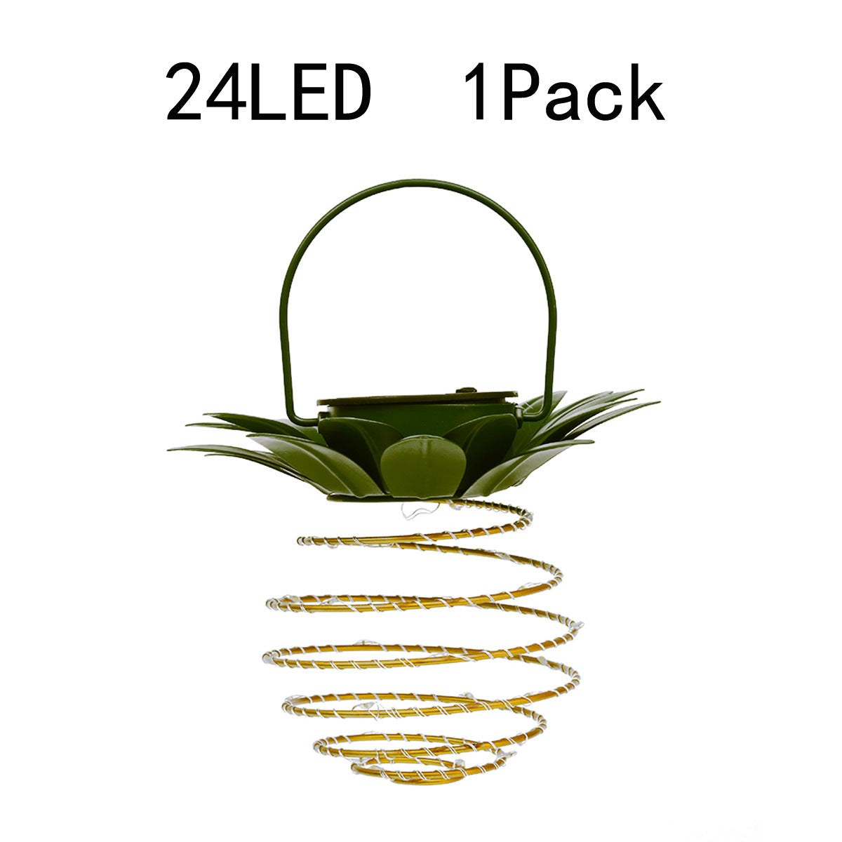 Cross-border hot Solar Light Pineapple Iron Lantern led Copper Wire Light String Outdoor Waterproof Garden Decoration Hanging Lamp