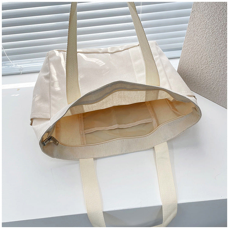 Large Capacity Tote Canvas Bag for Work and Going out Good-looking Commuter's All-Matching Art Student Book One Shoulder Bag Bag