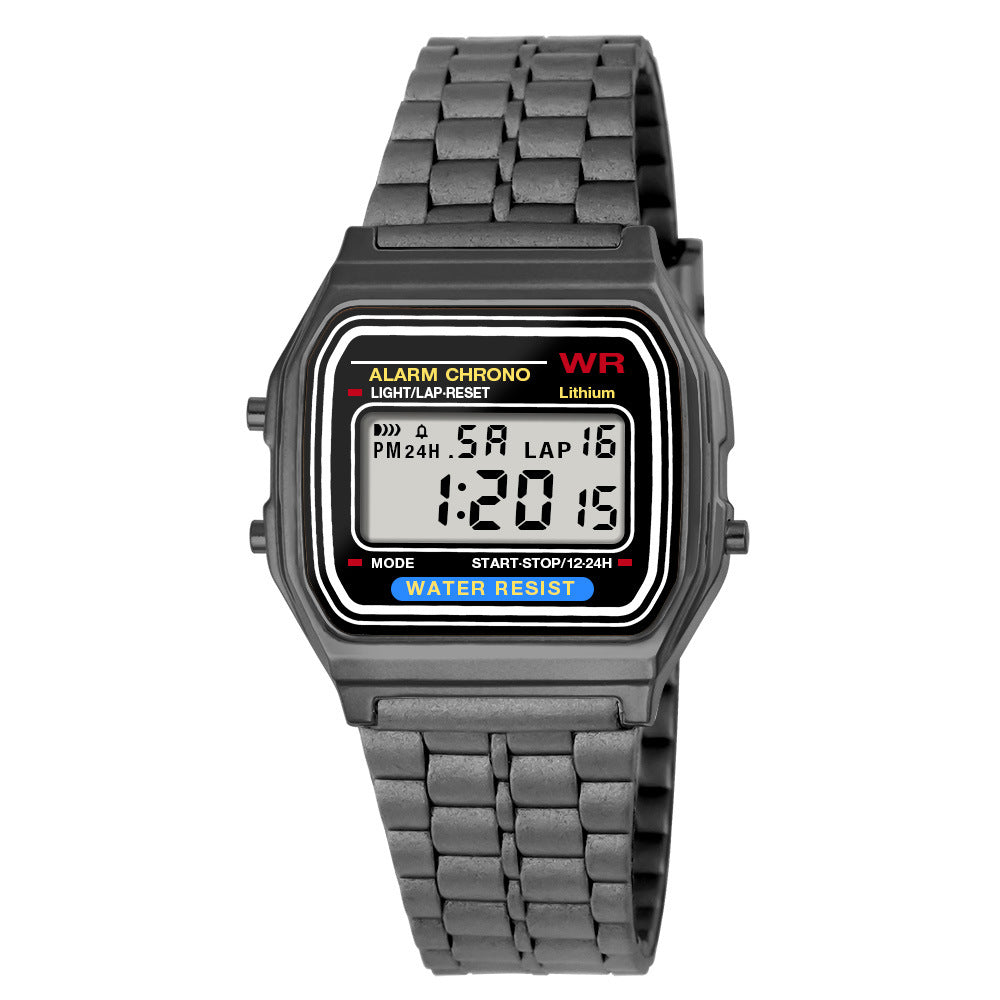 Foreign Trade LED Junior and high school students timing outdoor electronic watch men and women sports luminous alarm electronic watch wholesale