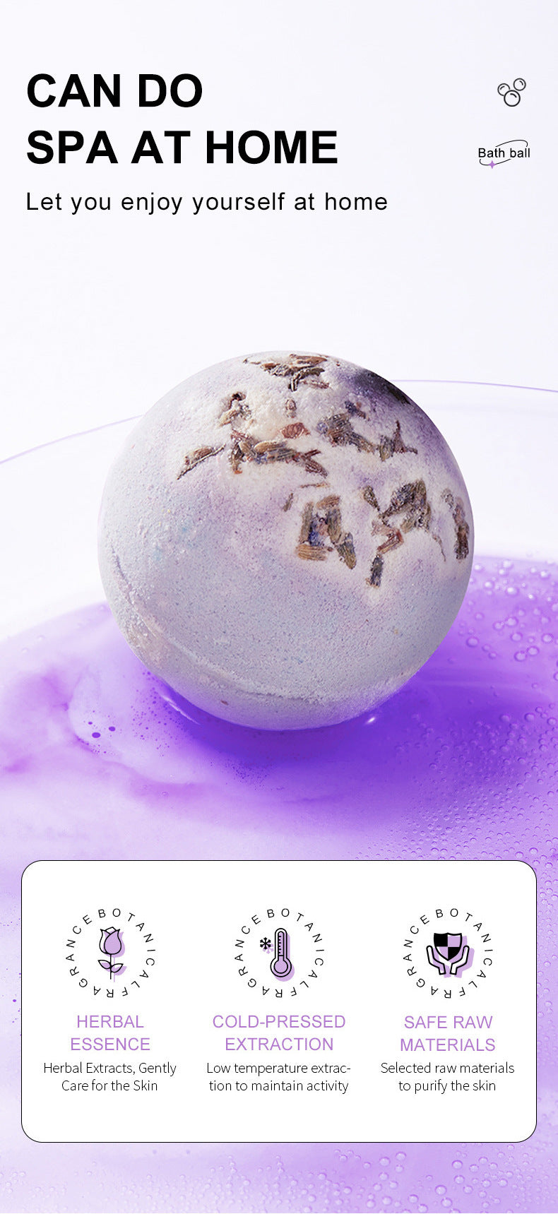 ZHENXIU Dried Flower Explosive Bath Salt Ball Gentle Moisturizing Exfoliating Long-lasting Fragrance Bath Ball Cross-border Trade