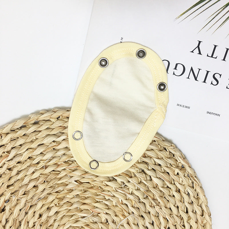 Double Layer Baby Romper Extension Piece Pure Cotton Baby Triangle Romper Crawling Suit One-Piece Bodysuit Extended Cloth Mat