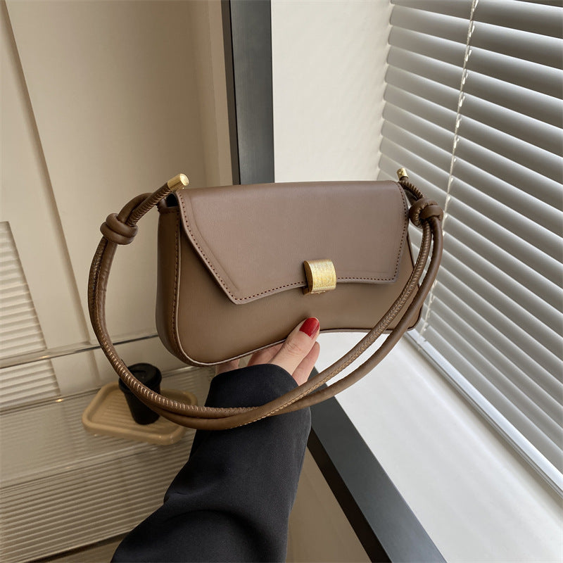 Trendy Women's Shoulder Crossbody Bag Small Square Bag2024Spring new style simple retro hand-held underarm bag