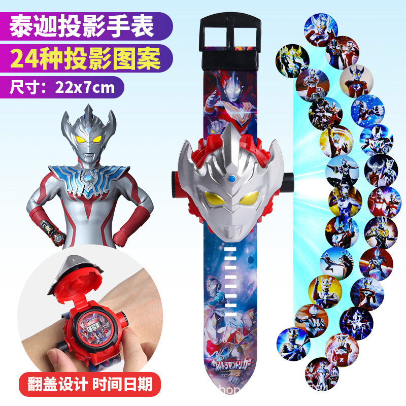 Ultraman Projection Watch Tiga Children's Edition Electronic Zero Tiga Glowing Boys Kindergarten Children's Day Toy