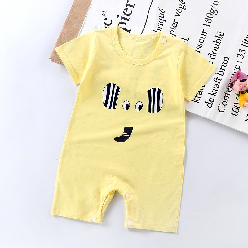 Spring and Summer New Baby Short Sleeve Romper Summer Spring Autumn Thin Newborn Romper a Newborn Short Sleeve Romper A Class
