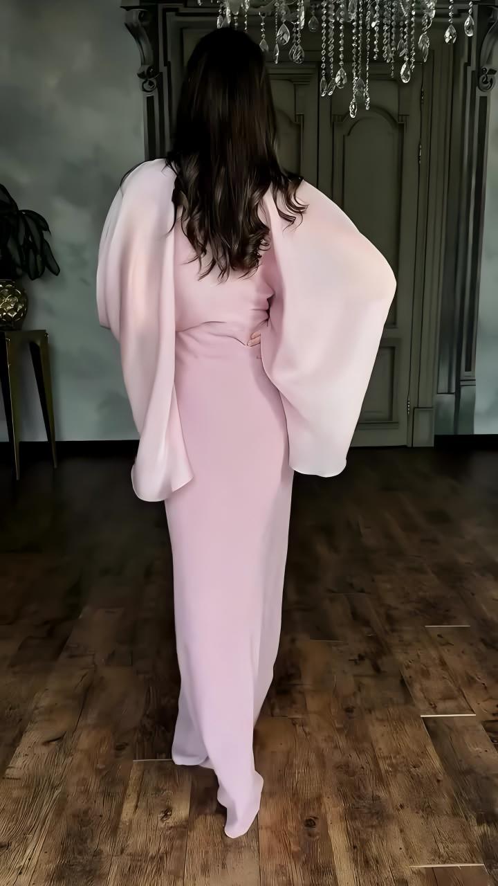 2025New AliExpress Amazon Dubai Spring Summer Solid Color Beaded Crystal Chain Satin Fashion Dress for Women