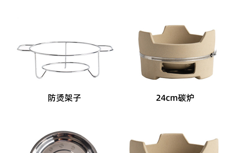 Traditional Edge-Burning Stove Charcoal Stove Clay Pot Commercial Cantonese Style Charcoal Stove Hot Pot Outdoor Surrounding Stove Tea Brewing Barbecue Hong Kong Style Clay Stove