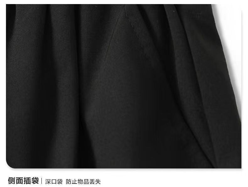 Summer Thin Pants Men Straight Pants Boys Trendy Versatile Loose Cropped Pants Students Summer Wide-Leg Casual Pants