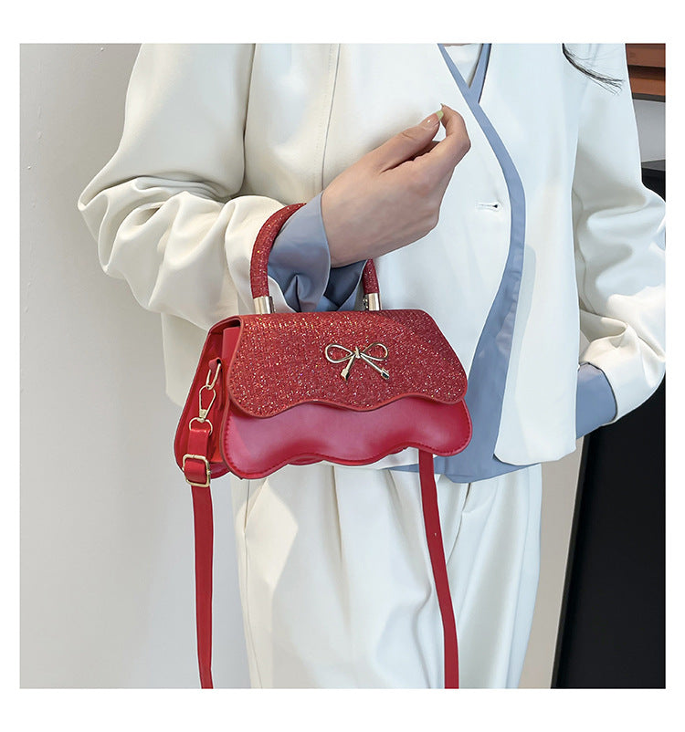 Fashion Trend Casual Simple Texture Baguette Bag2025Summer new style women's personalized shoulder crossbody bag