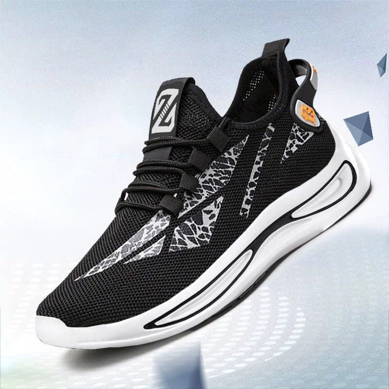 Men's Sneakers2024Spring New Trendy Casual Shoes Running Shoes Couple Shoes Mesh Flyknit Shoes Export