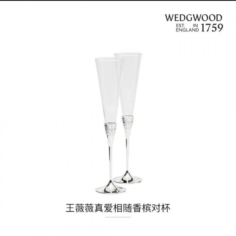 British Wang Weiwei Champagne Glass VeraWang Love Knot Rope Red Wine Pairing Goblet Wedding Gift Box