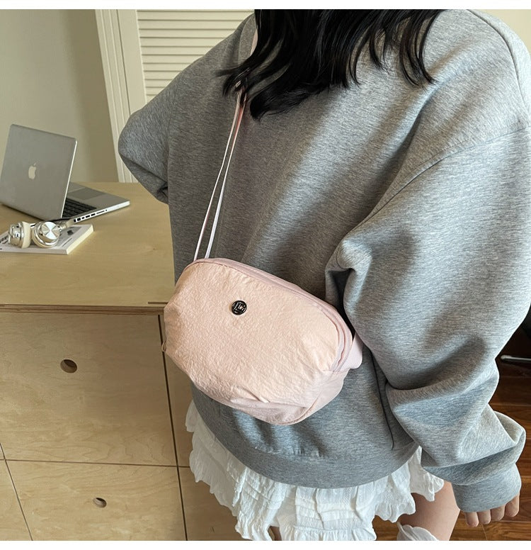 Casual Crossbody Bag Fashion Nylon Style Bag for Cycling ins New Small Bag Lightweight Single Shoulder Nylon Hip-Hop