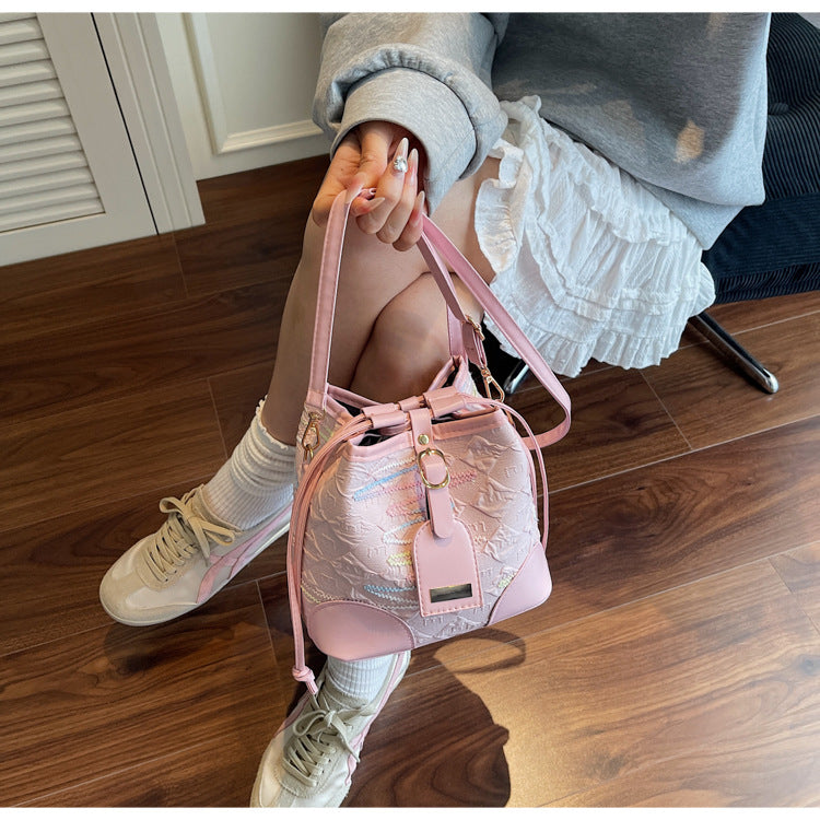 Drawstring Bucket Bag for Women New Style2025High-end Niche Super Popular Single Shoulder Bag Autumn Winter Versatile Crossbody Bag