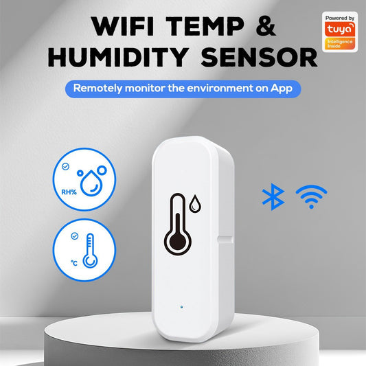 Tuya Graffiti wifi Bluetooth temperature and humidity meter detector indoor WIFI Temperature and Humidity Detector WiFi Sensor