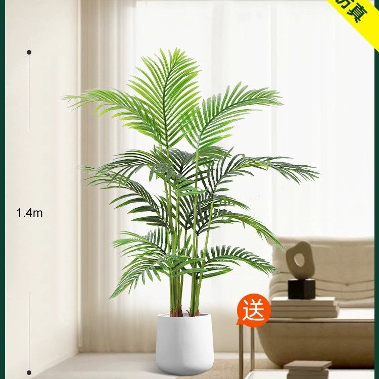Artificial Green Plant High-End Light Luxury Anthurium Floor Potted Fake Flower Tree Indoor Living Room Bionic Plant Decorative Ornament