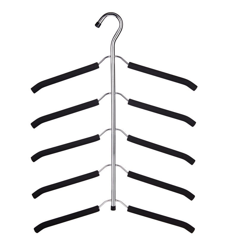 Multifunctional Multi-layer Folding Hanger for Home Dormitory Storage, Clothes and Pants Rack, Wardrobe Pants Rack with Special Hooks