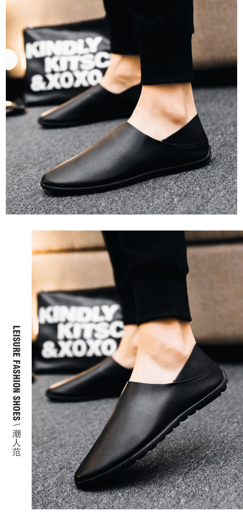 New Fashion Casual Sports Shoes Autumn Breathable Thick Sole Comfortable Casual Men's Shoes Men's Single Shoes Four Seasons Style