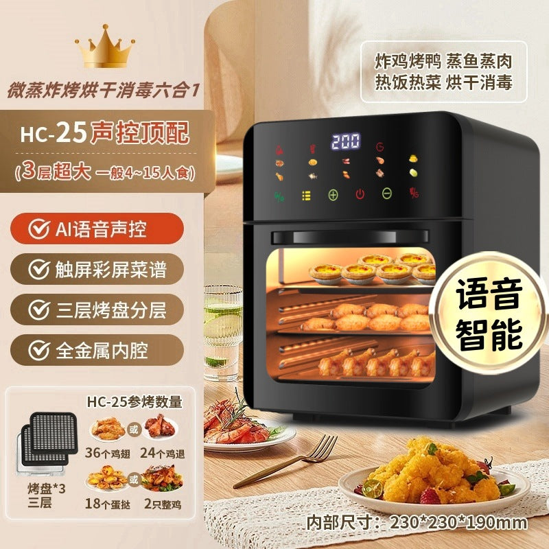 Cross-Border New Smart Visual Air Fryer Household Large Capacity Multi-Functional Air Oven Baking Professional Fryer Oven
