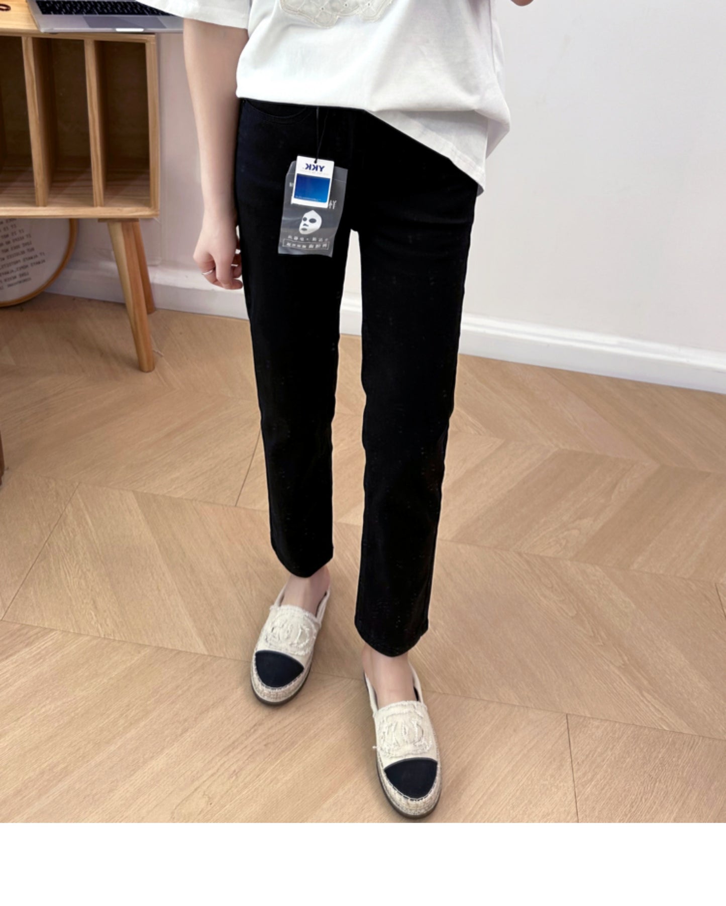 Thin and Soft Mask Pants!Summer Thin Jeans for Women Slimming Petite Nine-point Narrow Straight-leg Pants