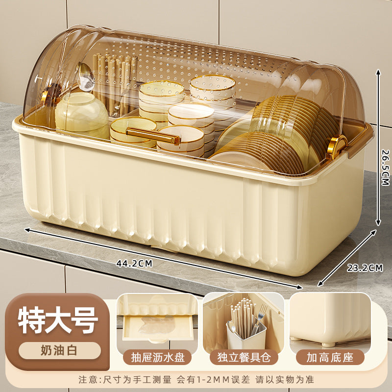 Dish Rack Storage Rack Bowl and Chopsticks Draining Rack Kitchen Bowl Plate Tableware Storage Box Countertop Bowl Storage Box for Home Use