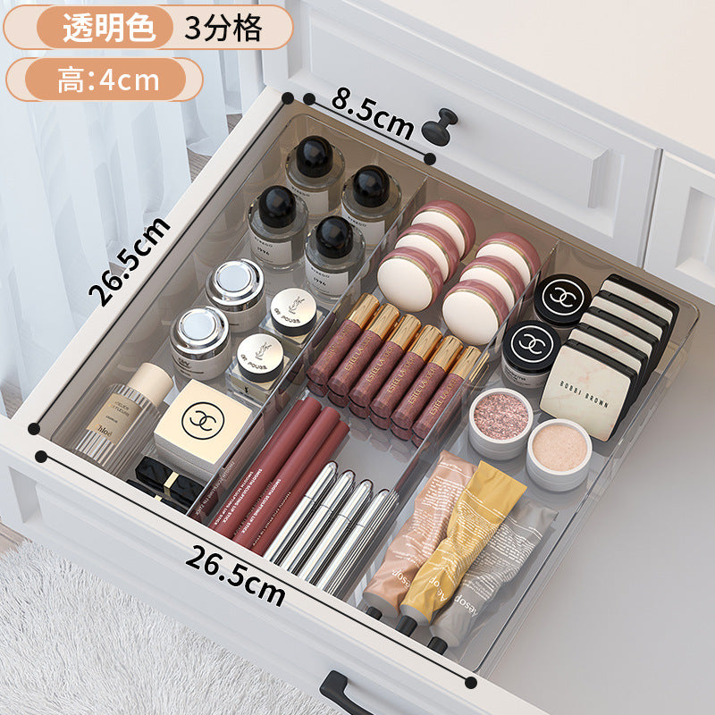 Drawer Divider Storage Box Expandable Dressing Table Cosmetics Kitchen Tableware Desktop Miscellaneous Organizer Box