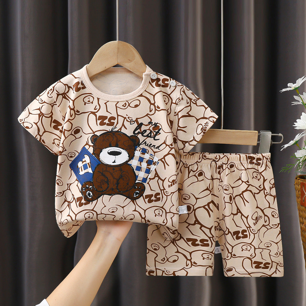 Children's Summer Short Sleeve Set a Cotton-like Boys' and Girls' Clothing t T-shirt Baby Summer Clothing2025Children's Clothing