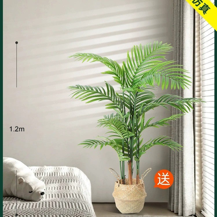 Artificial Green Plant High-End Light Luxury Anthurium Floor Potted Fake Flower Tree Indoor Living Room Bionic Plant Decorative Ornament
