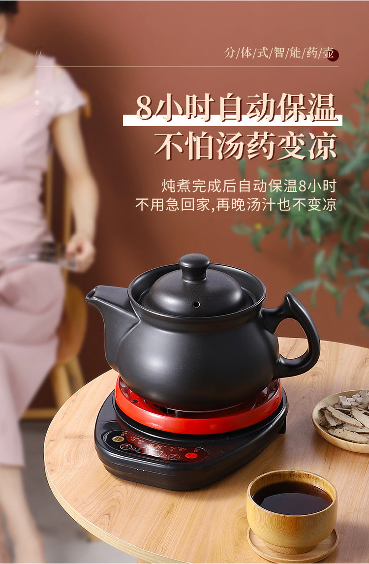 110V Large Capacity Decoction Pot Automatic Health Pot Ceramic Electric Clay Pot for Traditional Chinese Medicine Home Use