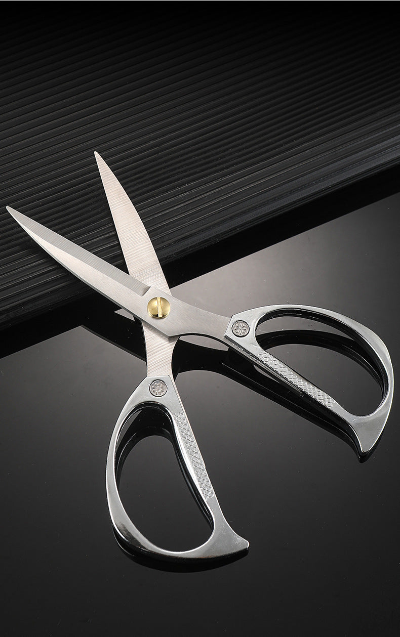 Golden Steel Scissors Stainless Steel Scissors Household Alloy Strong Kitchen Chicken Bone Scissors Special Large Scissors Cloth Cutting Small Scissors
