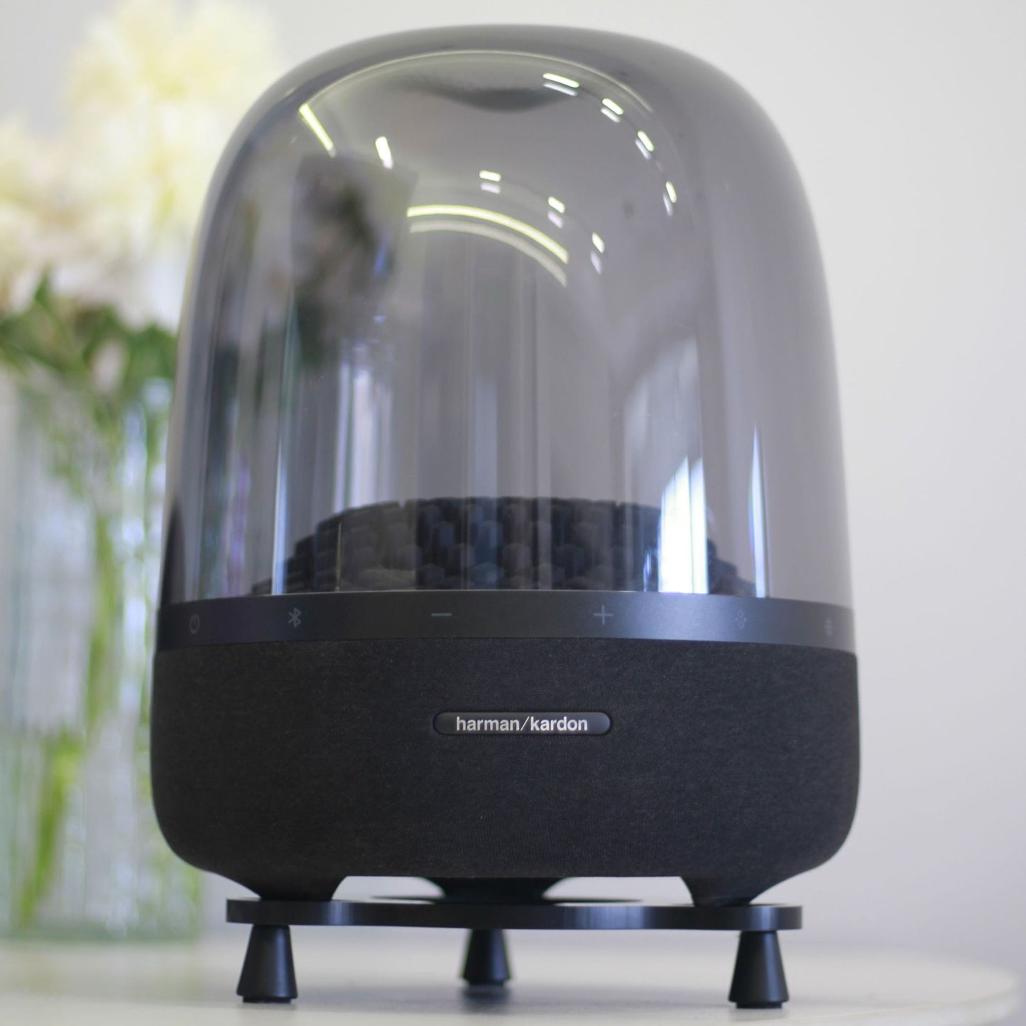 Harman Kardon Crystal Glass3Generation4Speaker Base Desktop Stand Solid Wood Anti-Vibration Non-Slip Rack