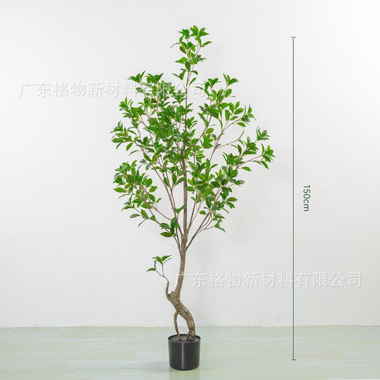 Cross-Border Nordic Large Living Room Decoration Bedroom Floor Fake Tree Bionic Traveler Banana Ficus Lyrata Potted Plant Artificial Green Plant