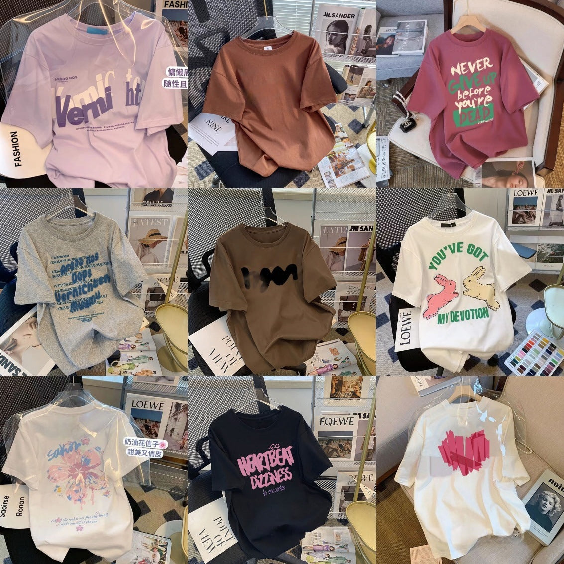 1Wholesale Supplies for Street Vendors 1688Summer New Women's Short Sleeve t T-shirt9.9Free shipping for wholesale women's clothing