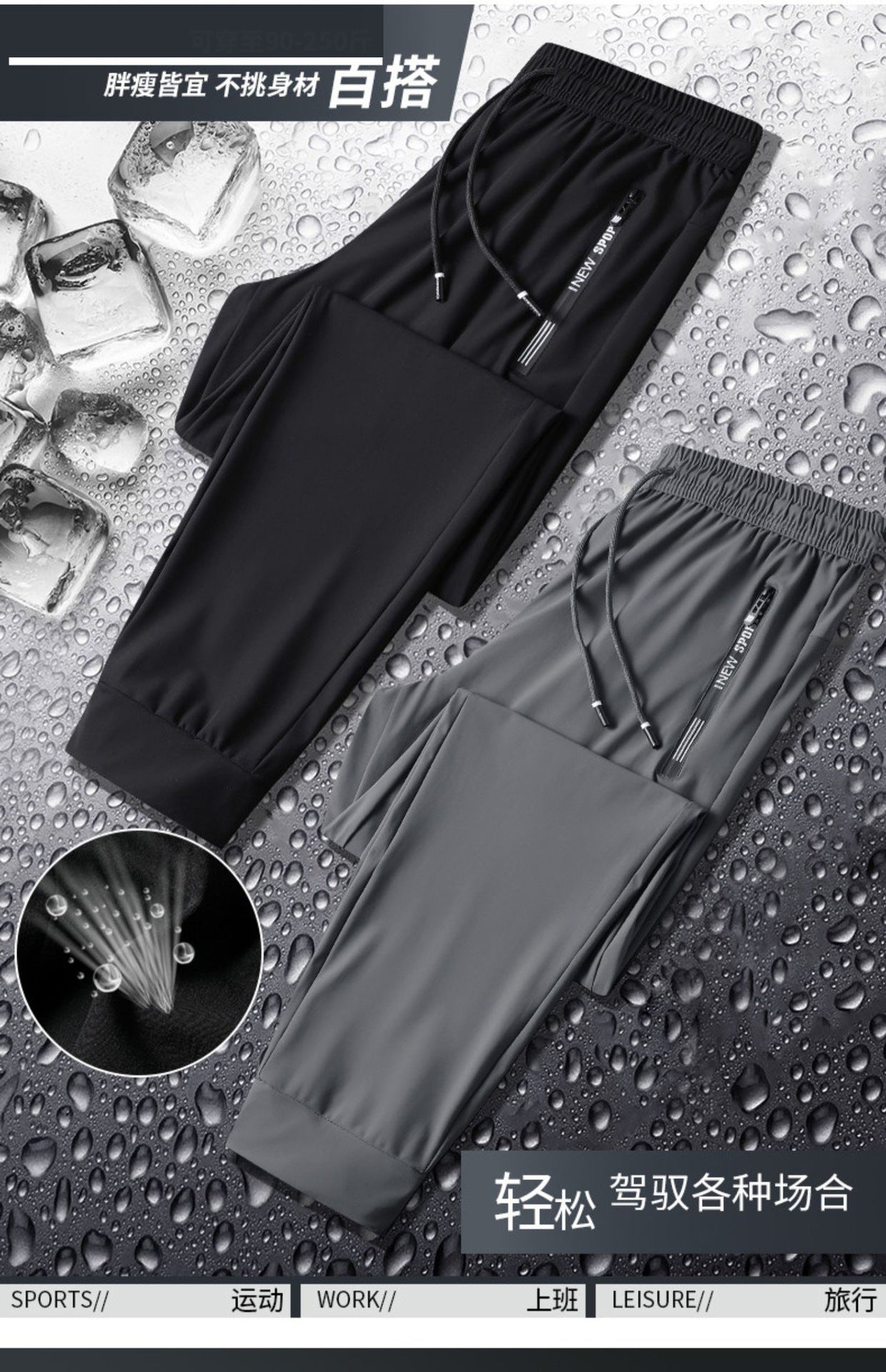 Construction Site Summer Casual Pants Men Workwear Pocket with Zipper Work Pants Men Loose Summer Wear-Resistant Labor Protection Worker