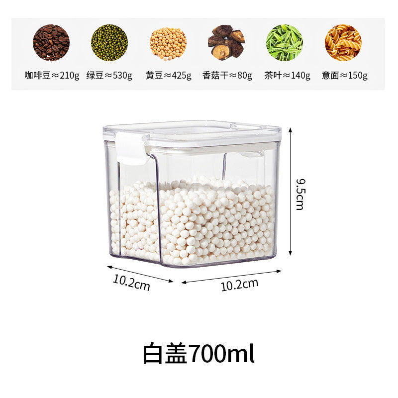 Sealed Jar for Dried Fruits, Spices, Grains, Refrigerator Fresh-Keeping Storage Box, Kitchen Food-Grade Beans, Noodles Storage Jar