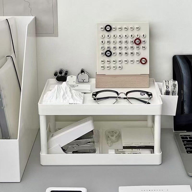 ins Desktop Double-Layer Storage Rack Simple High-Value Two-Layer Desktop Multi-Functional Student Storage Organizer Rack