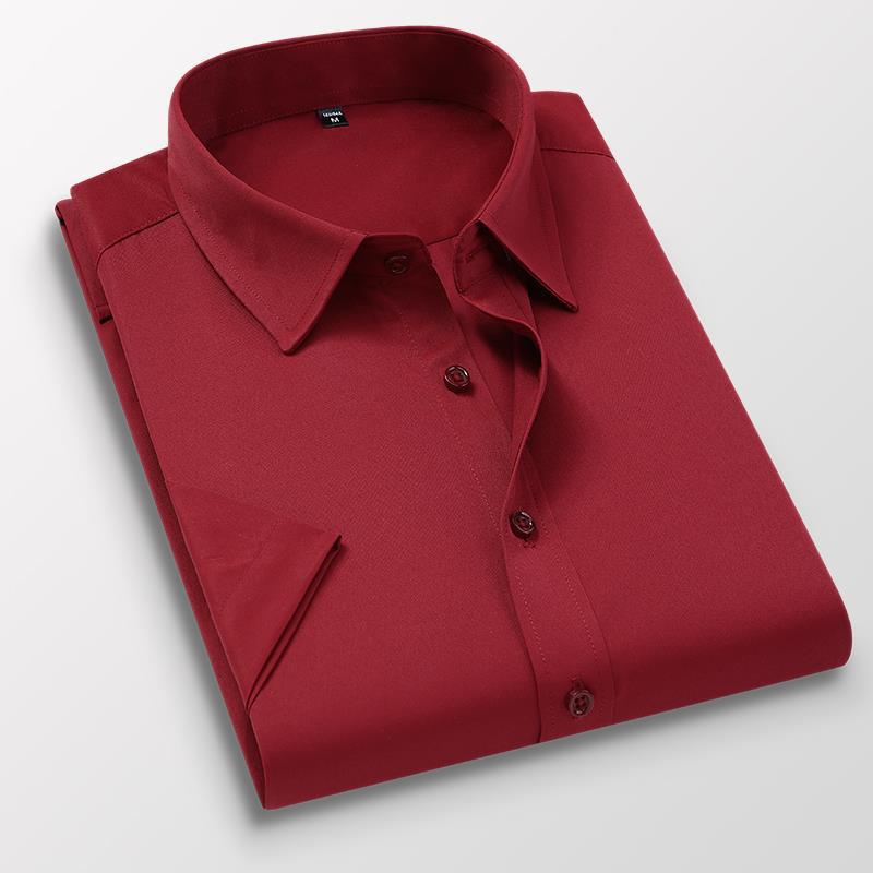 Men's Non-Iron Shirt Plus Size Breathable Business Casual Korean Style Slim Fit Shirt Professional Wear White Long Sleeve Shirt