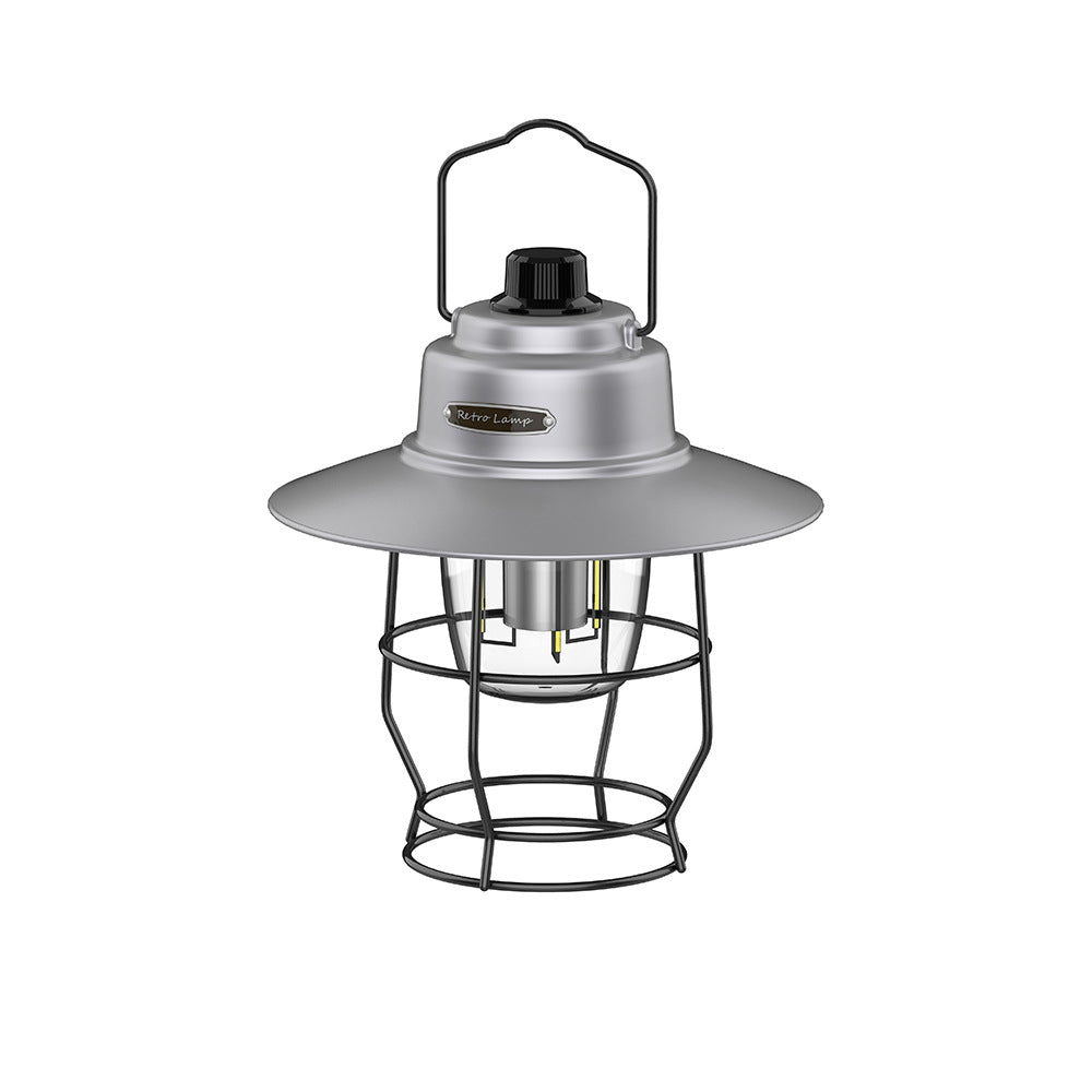 New Outdoor Camping Lantern Camping Light Camping Atmosphere Light Rechargeable Lighting Portable Retro Lantern Tent Camp Light