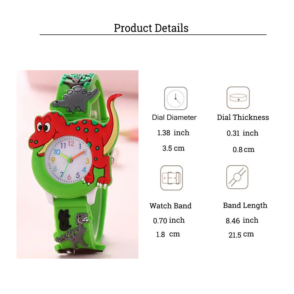 Watch Dinosaur Boys Girls Toddler Silicone Quartz