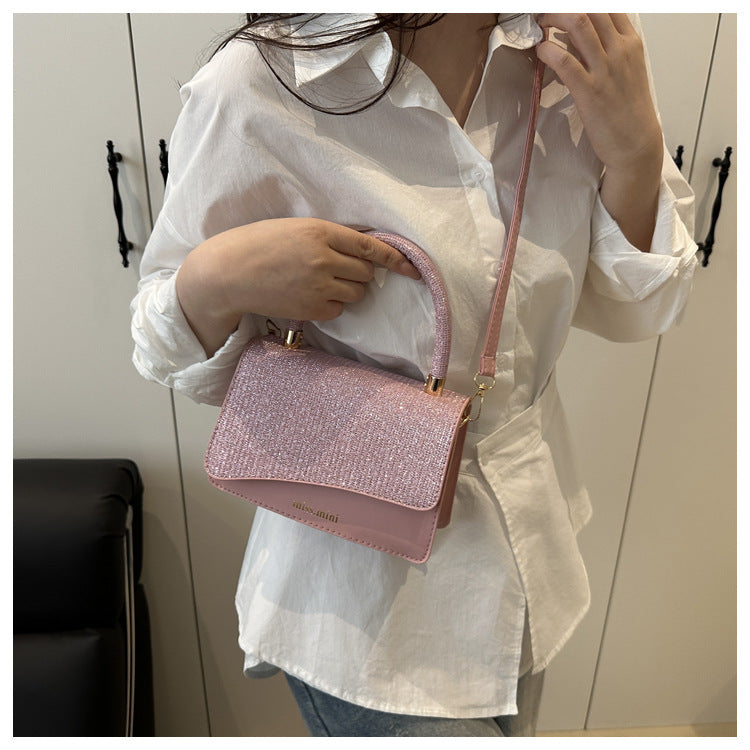 Women's New Bag2025Spring Fashion Light Luxury High-End Diamond-Studded Bag Simple Crossbody Bag for Women Large Capacity Hot Sale