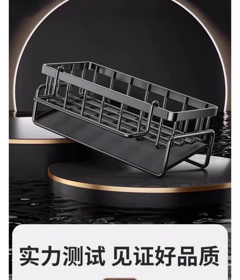 Kitchen Dish Rack Pool Detergent Sponge and Cloth Storage Rack Fabulous Draining Gadget Steel Wire Ball Sink Storage Rack