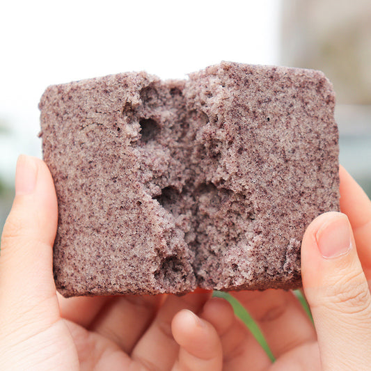 Source Factory Free Shipping for One Piece】Black Rice Cake Steamed Rice Cake Whole Grain Bread Pastry Nutritious Breakfast Individually Packaged